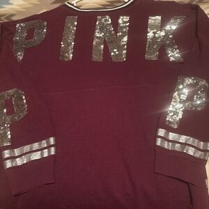 VS PINK Sequined Spitit Jersey